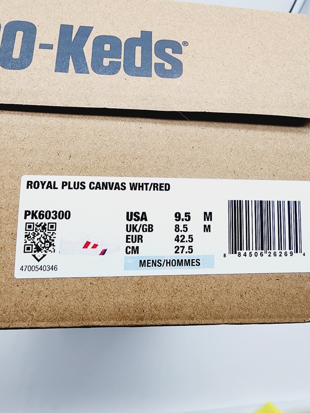 PRO-Keds Royal Plus Canvas White Red Sneakers Men's Size 9.5 NEW - Picture 16 of 16